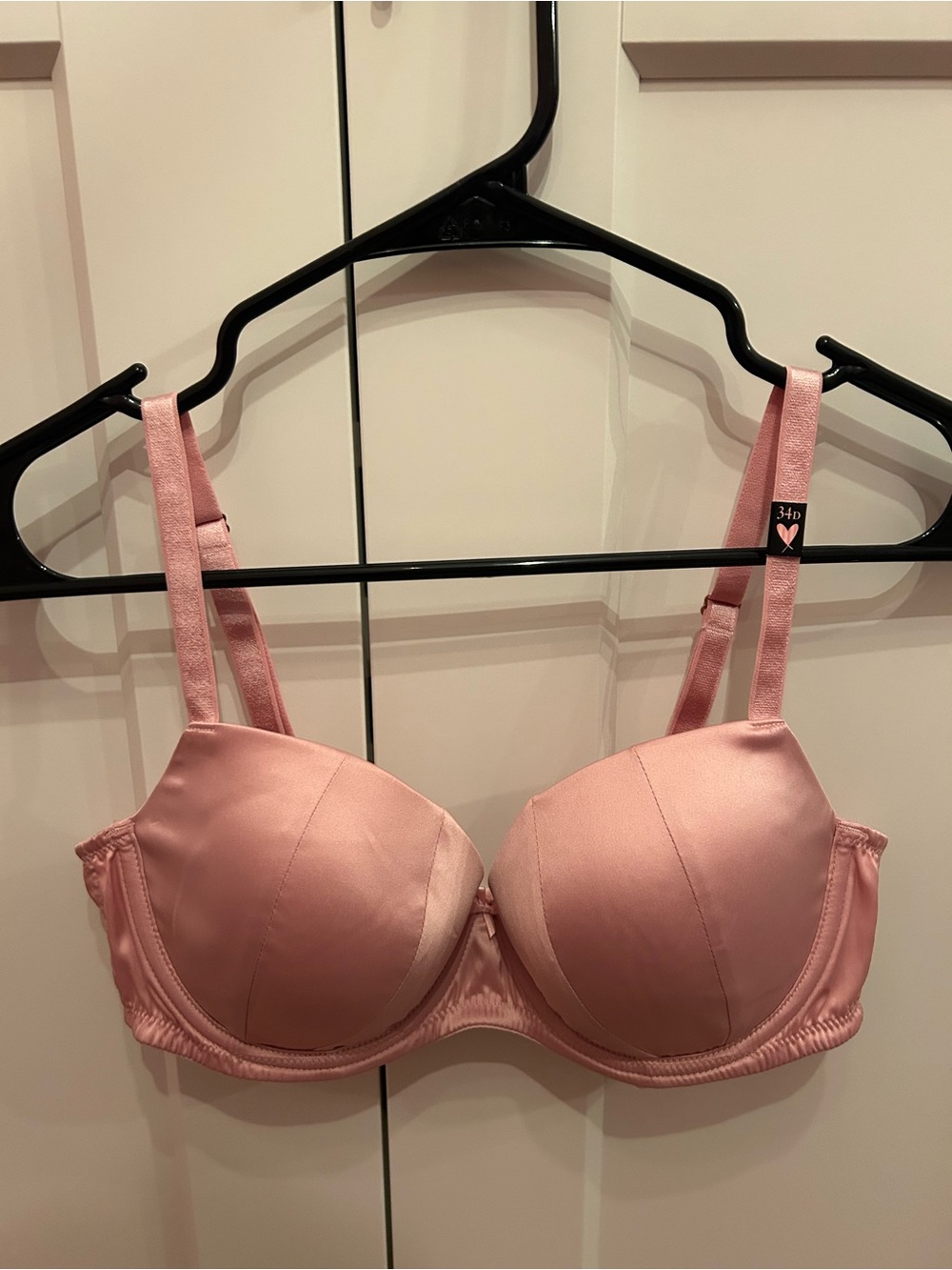 Victoria's Secret Blush Pink Satin Underwire Bra